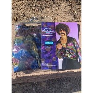 New in Package Amscan Men’s Disco Shirt Disco 70’s Adult Standard Halloween